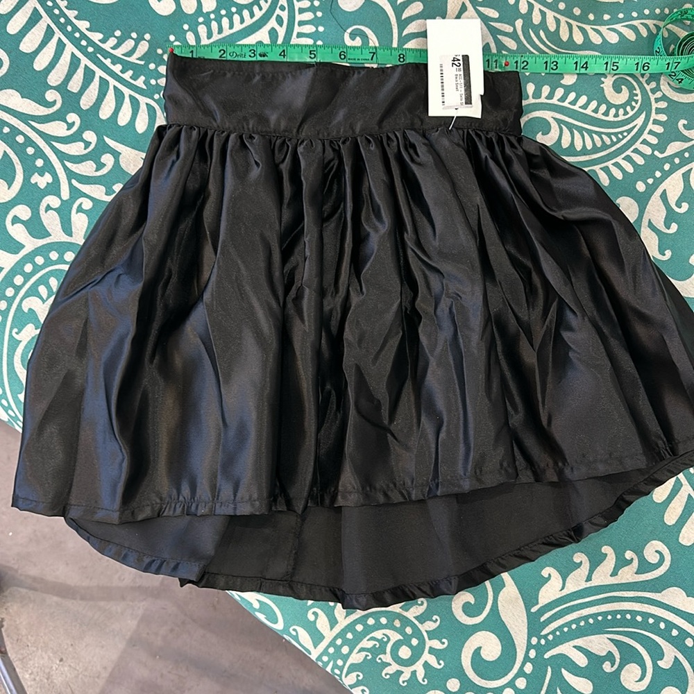 Satin Hi low High Waisted Skirt-Multiple Sizes Available - Picture 2 of 4